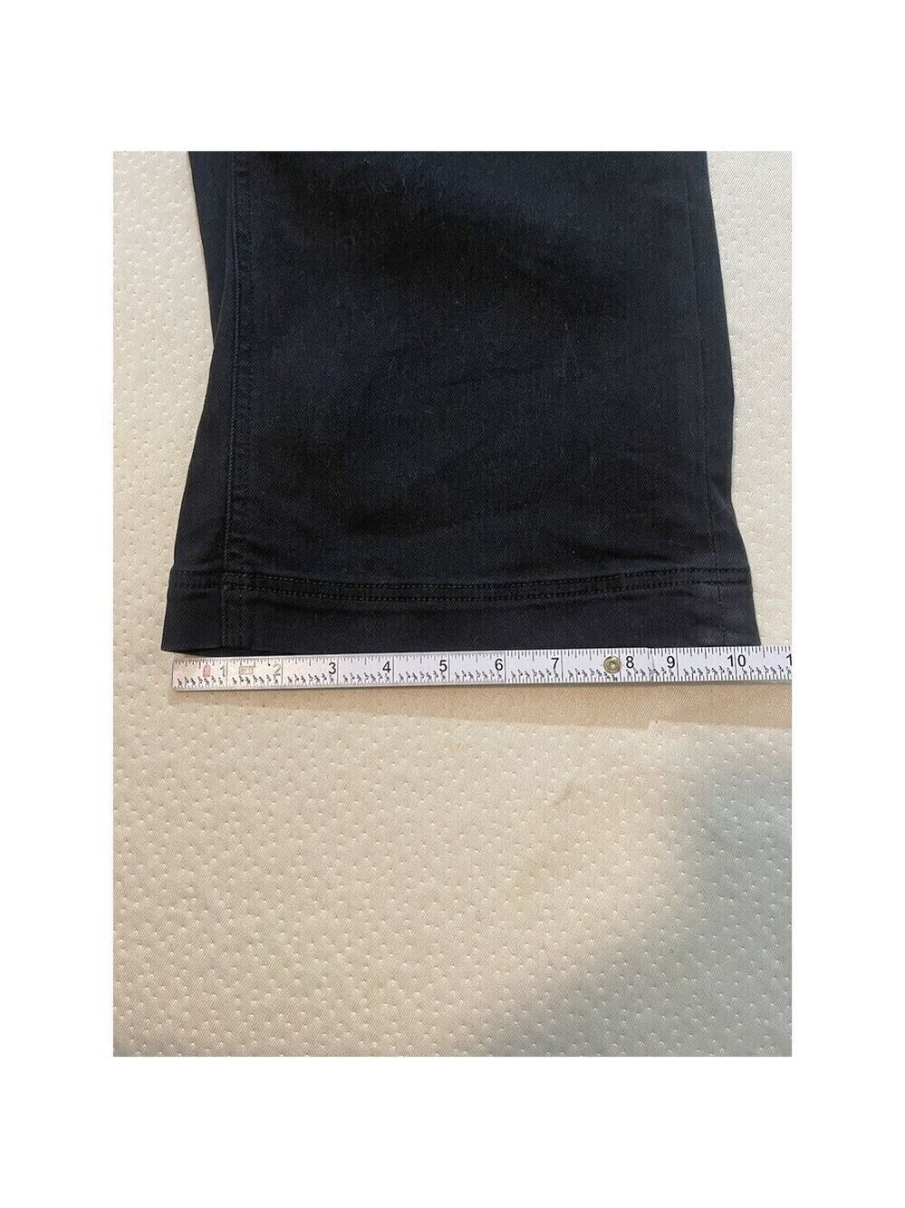 Everlane women's the wide leg crop black pants sz 2 high rise jeans denim - Picture 7 of 8